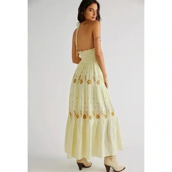 real love embroidered dress yellow Lulu Mini Dress main image 0